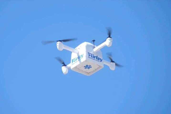 Along with retail goods, the Flirtey Eagle could also be used to deliver emergency medical supplies