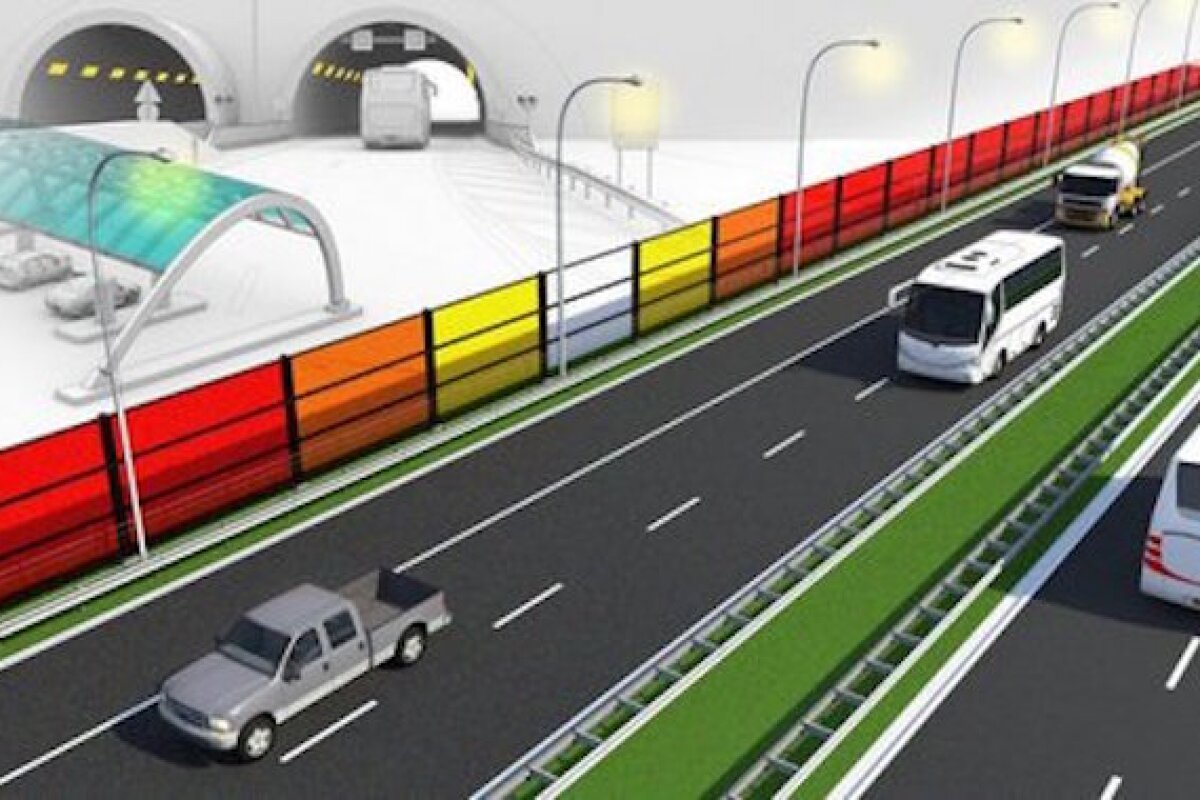 Solar technology developed by Michael Debije at the Eindhoven University of Technology is being tested in noise barriers along the A2 highway in the Netherlands
