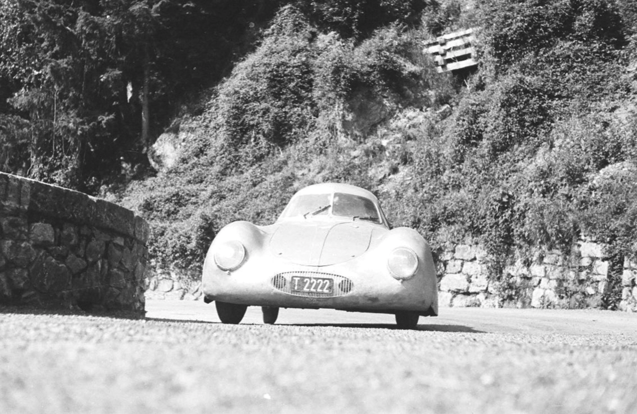 Otto Mathé purchased it directly from Porsche in 1948 and became the only person to race a Type 64 in period, winning countless races in the late 40s and early 50s