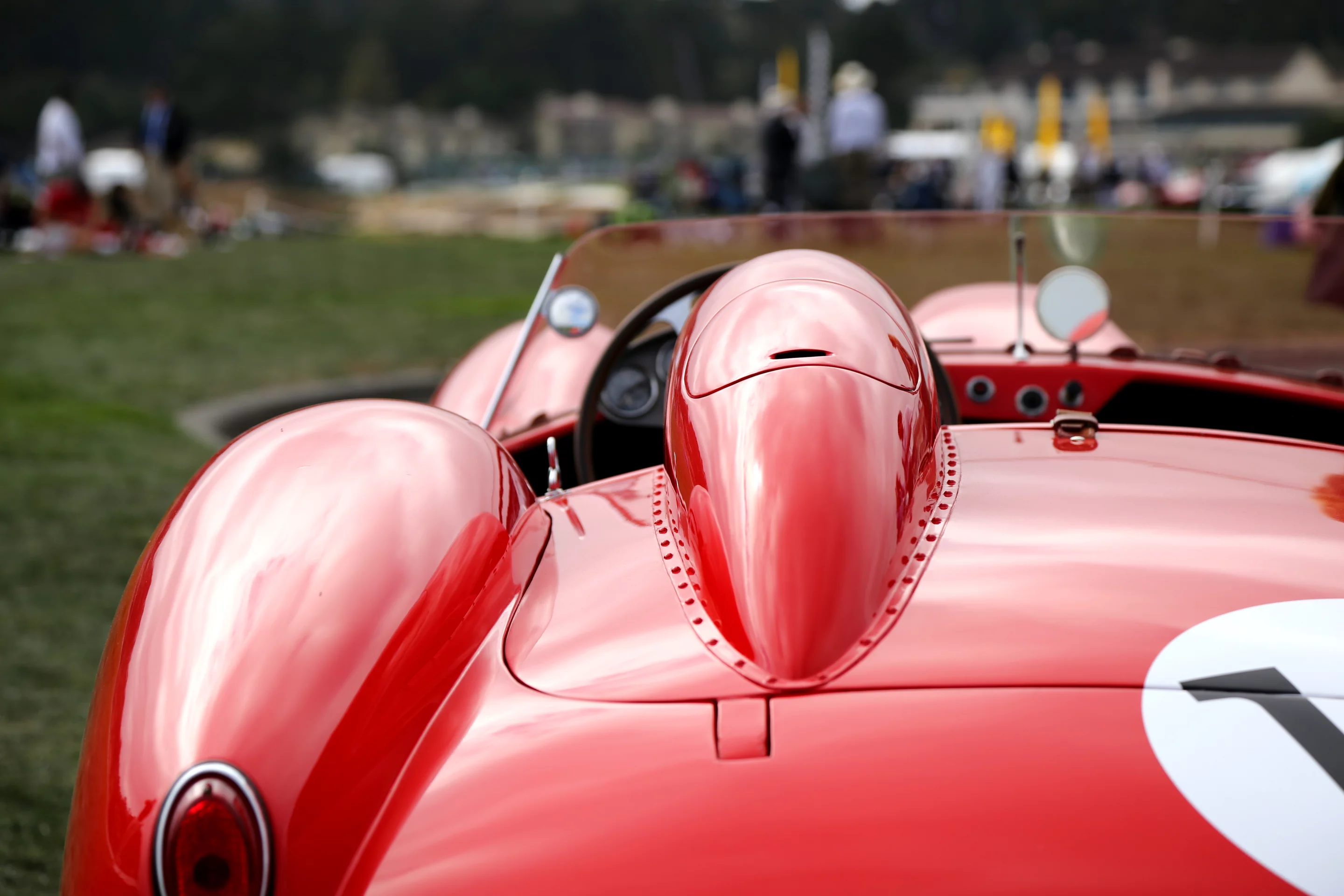 Cockpit fairing on the 1958 Ferrari 250 Testa Rossa Scaglietti Spyder is one of the many outstanding design details on the car (Photo: Angus MacKenzie/Gizmag.com)