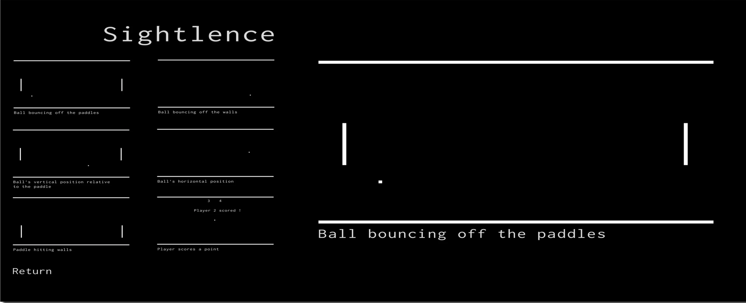 The Sightlence haptic Pong game includes audio-visual tutorials to help sighted players adapt to the unusual design modality (Image: Mathias Nordvall)