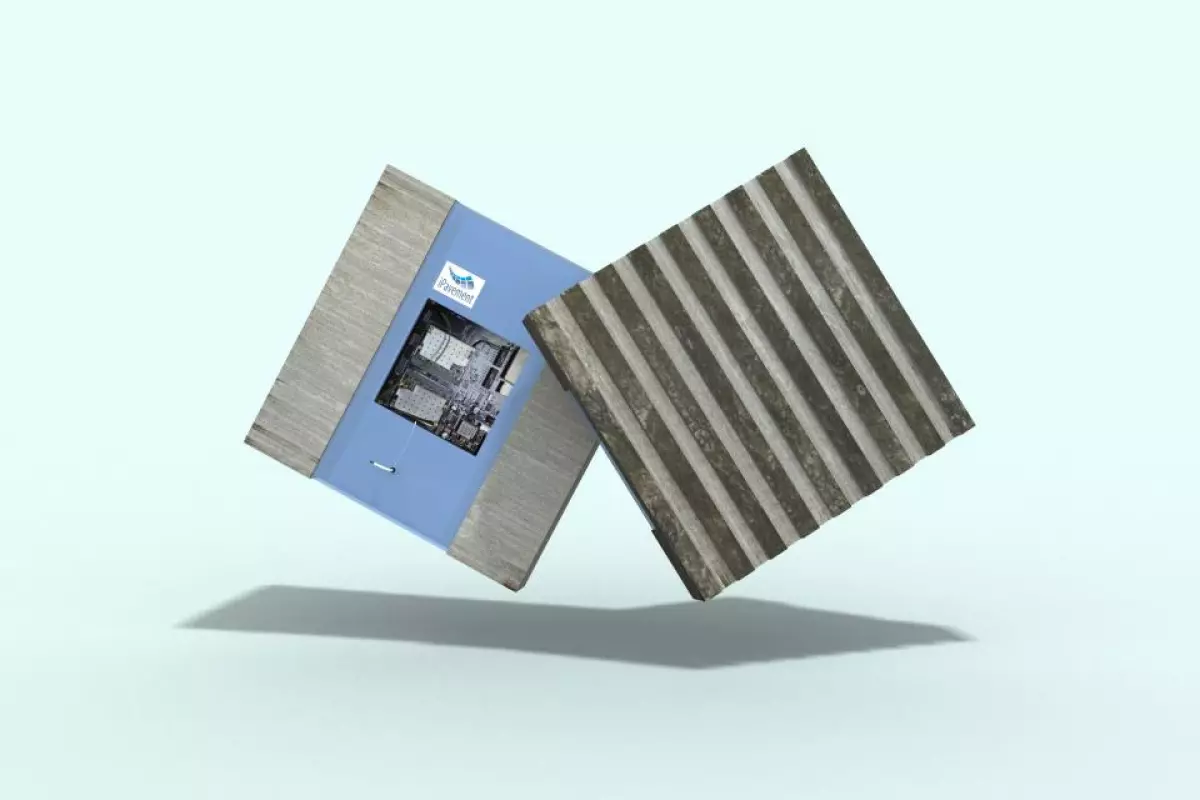 iPavement paving stones are installed in existing sidewalks, to provide WiFi access to passers-by