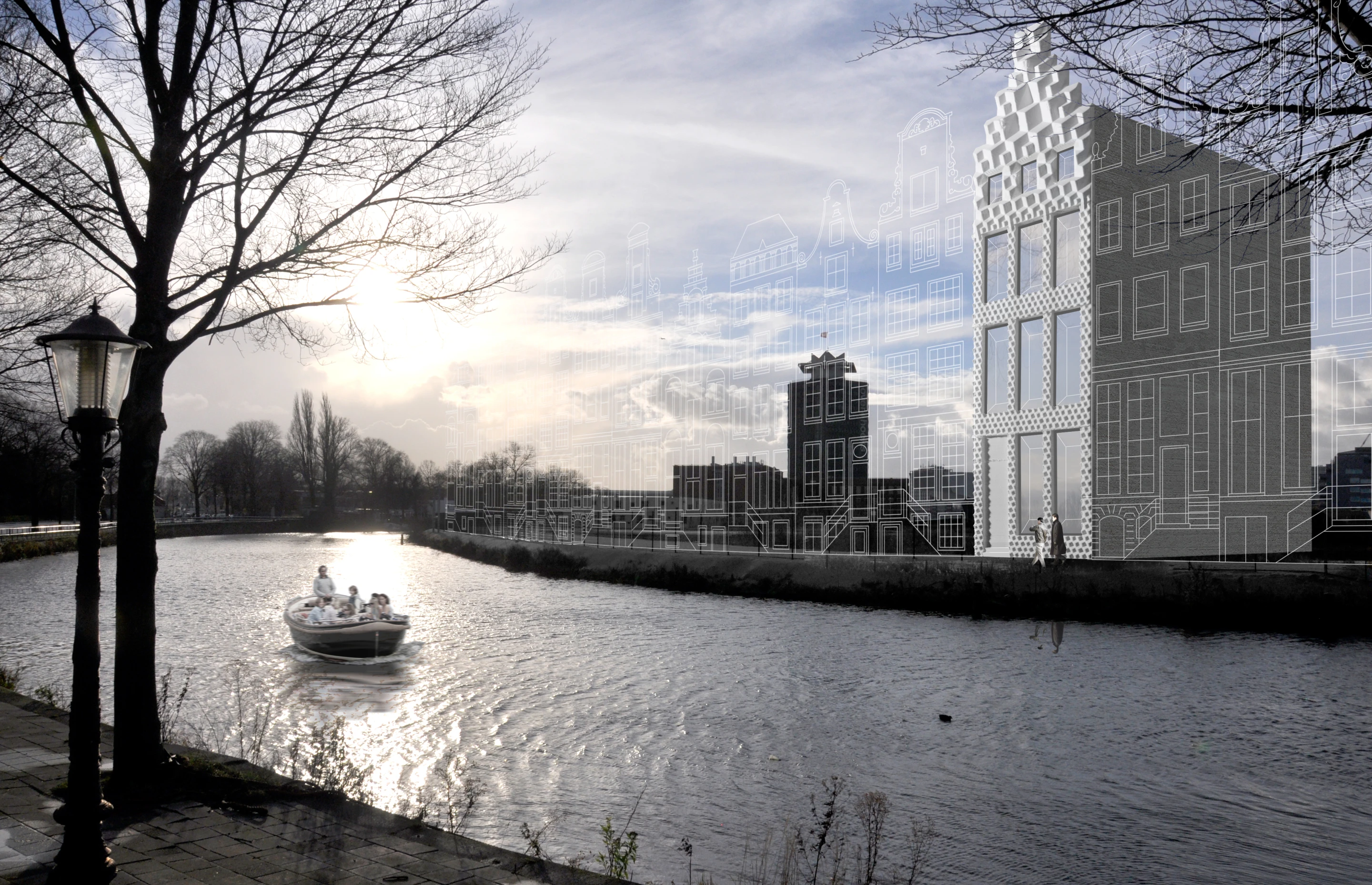 DUS Architect's vision for a 3D-printed canal house in Amsterdam