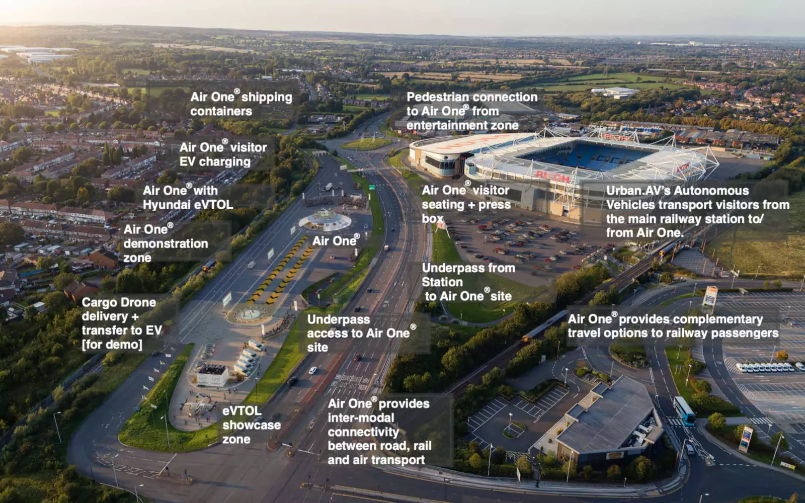 Building an air taxi facility without any air taxis is certainly a bold move