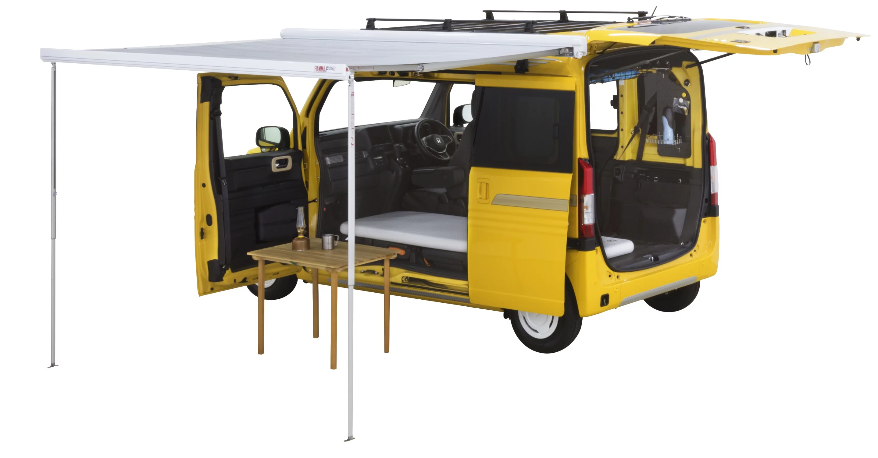 Honda prepares the N-Van solo camper for the Feeld Good fest, which starts on October 2