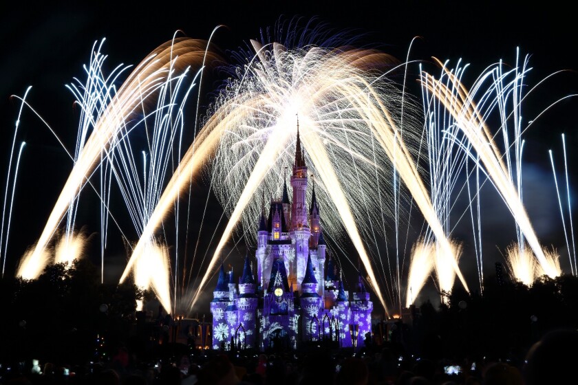 Disney sure knows how to light to make sure fireworks photos turn out great - this beautiful 30-second exposure fills the frame with interest and energy. Canon EOS 6D, 32mm, ISO 100, f/22, 30 seconds