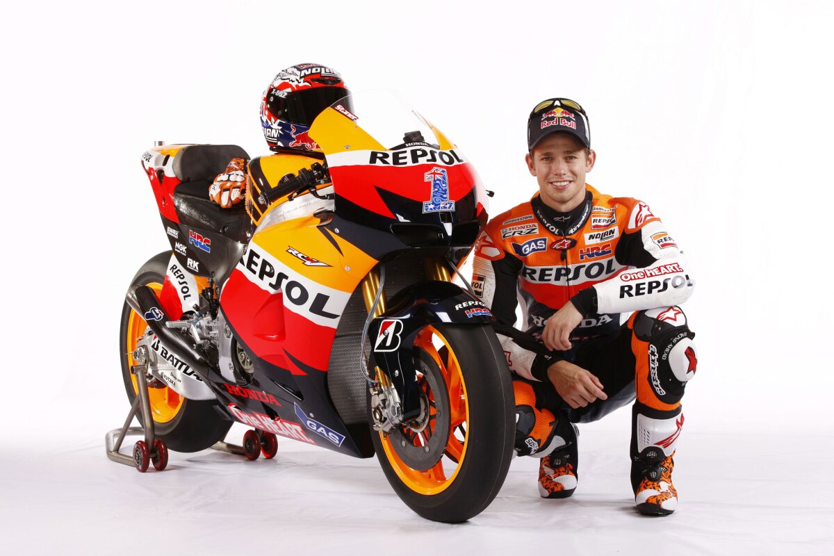 Casey Stoner with the RC213V