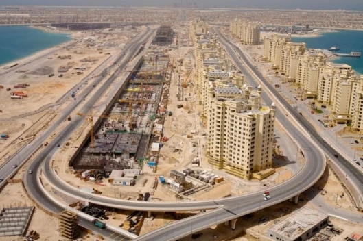 Palm Jumeirah under construction