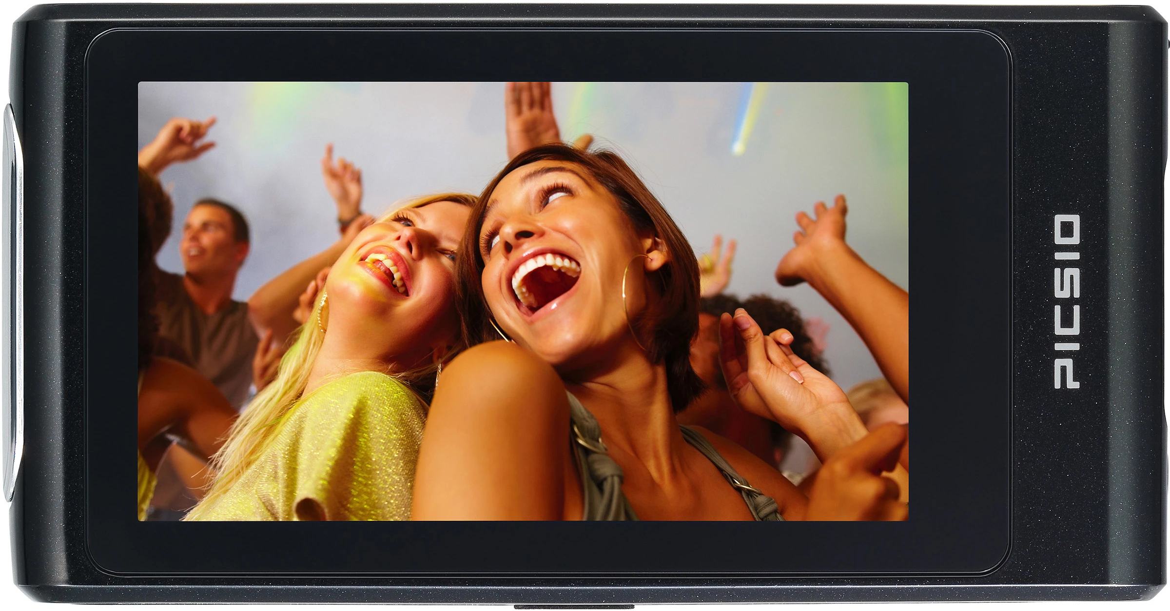 The GC-FM2 also has a 3-inch, 230,000 dot resolution touchscreen display taking up much of the camera's rear