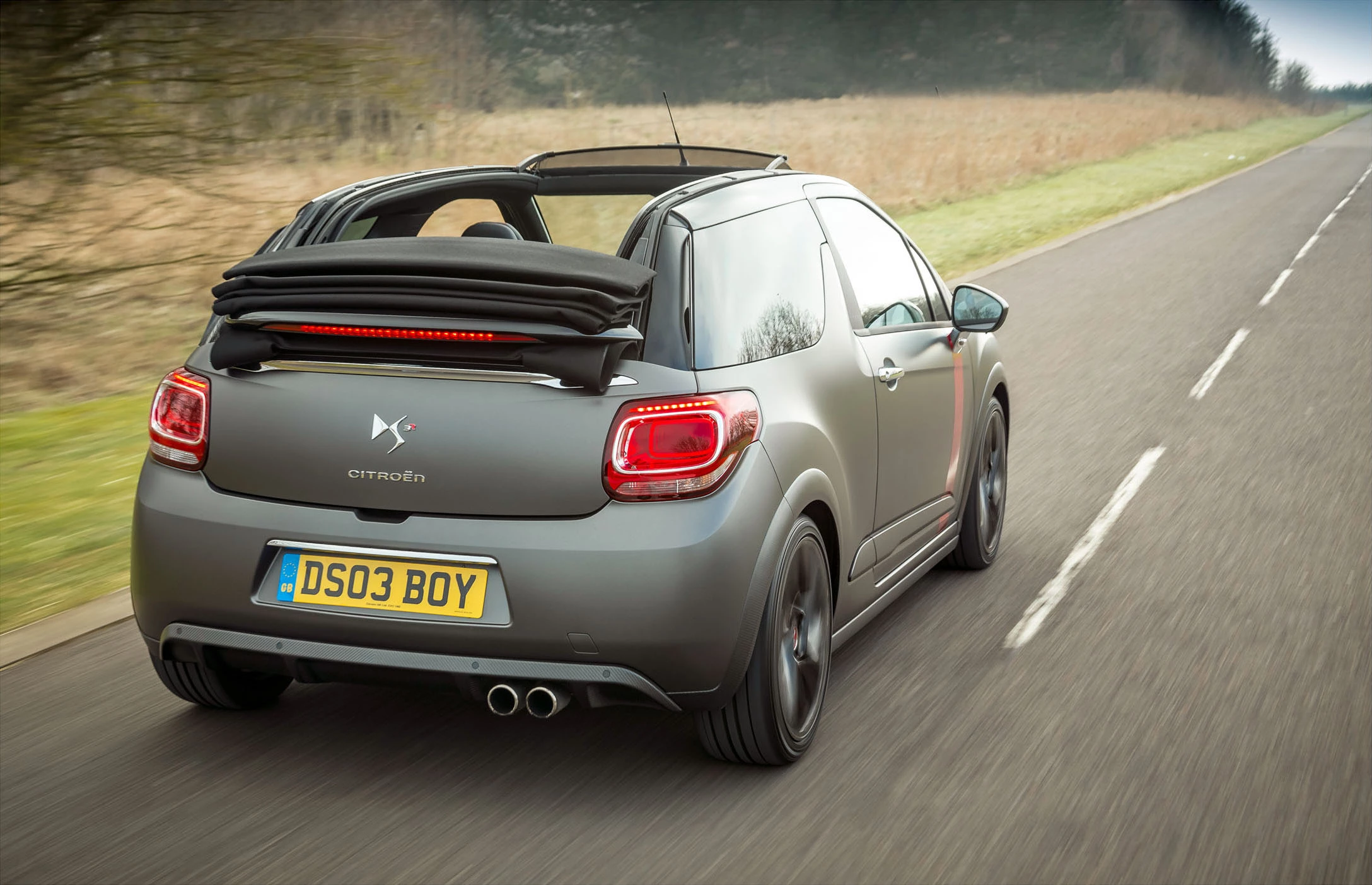 Developed from the double world-championship-winning DS3 WRC, the DS3 Cabrio Racing features Citroën's unique and practical Cabrio roof