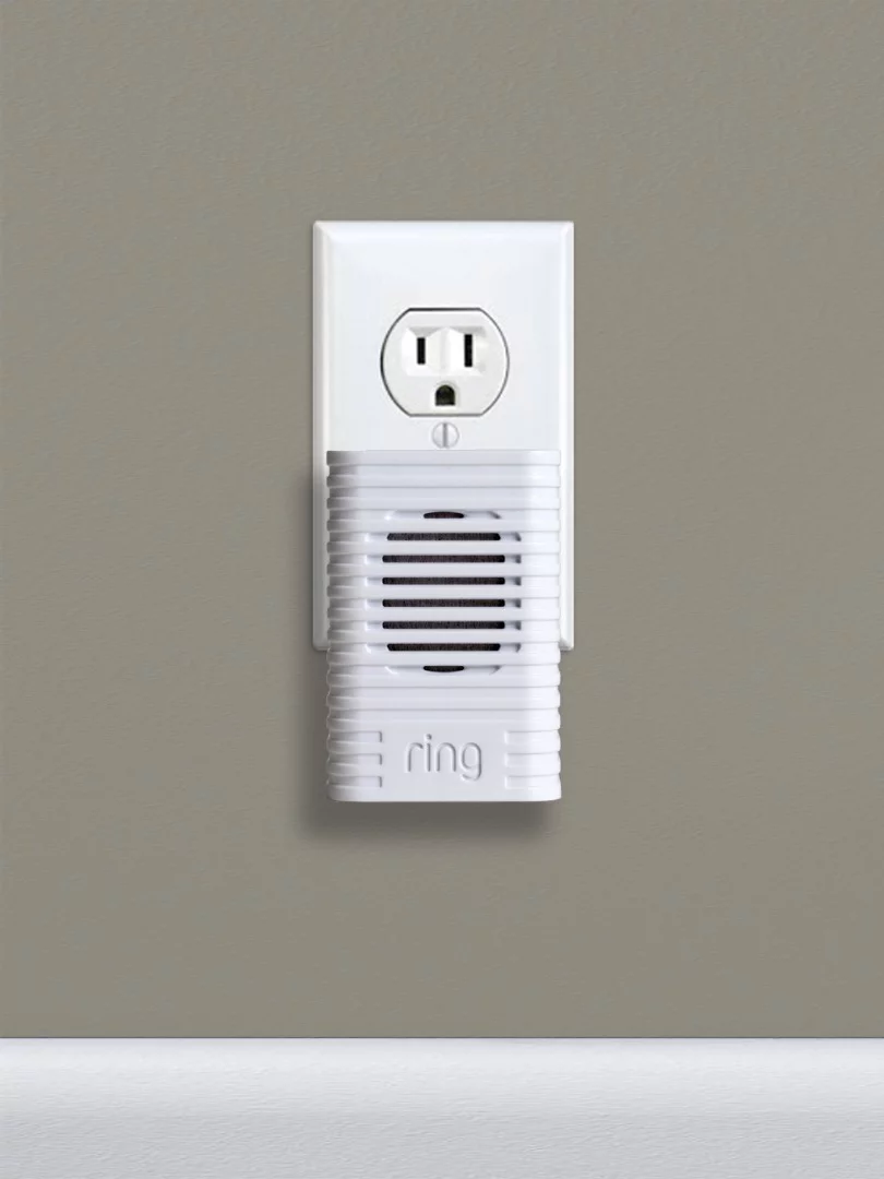 The Ring Chime is a ringer that plugs into a power socket and sounds when the doorbell is pressed