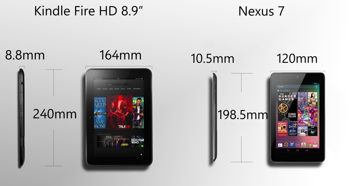 The Fire 8.9" is a larger tablet