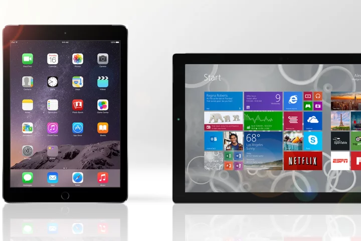 Gizmag compares the features and specs of the iPad Air 2 and Surface Pro 3