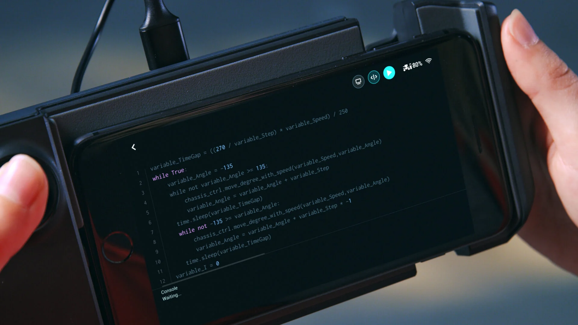 More advanced users can write Scratch 3.0 and Python code to customize their S1s to perform an even wider array of functions