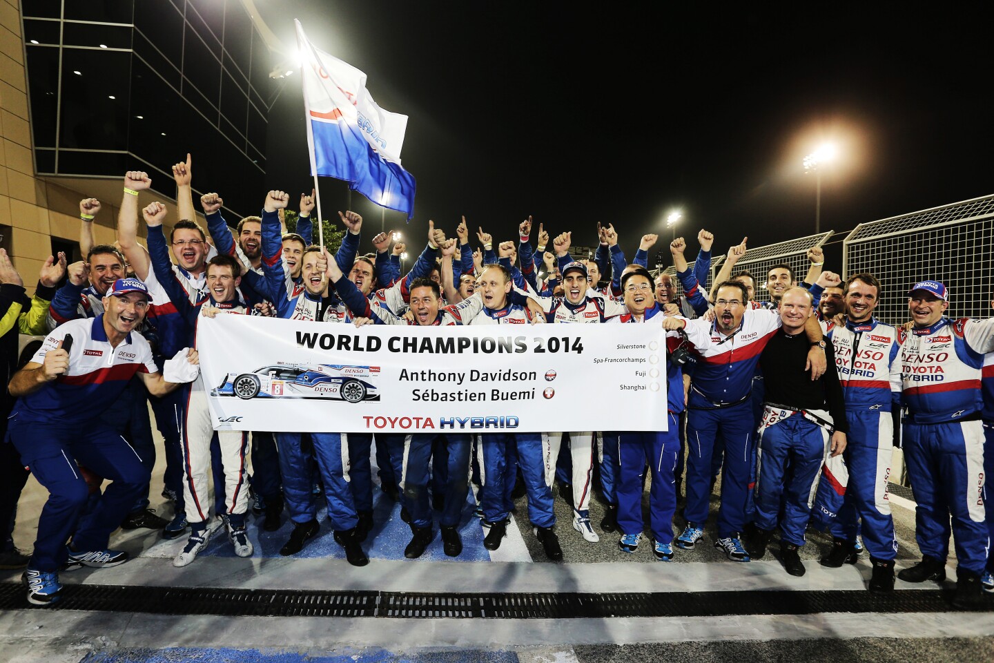 Toyota celebrations after the Bahrain race