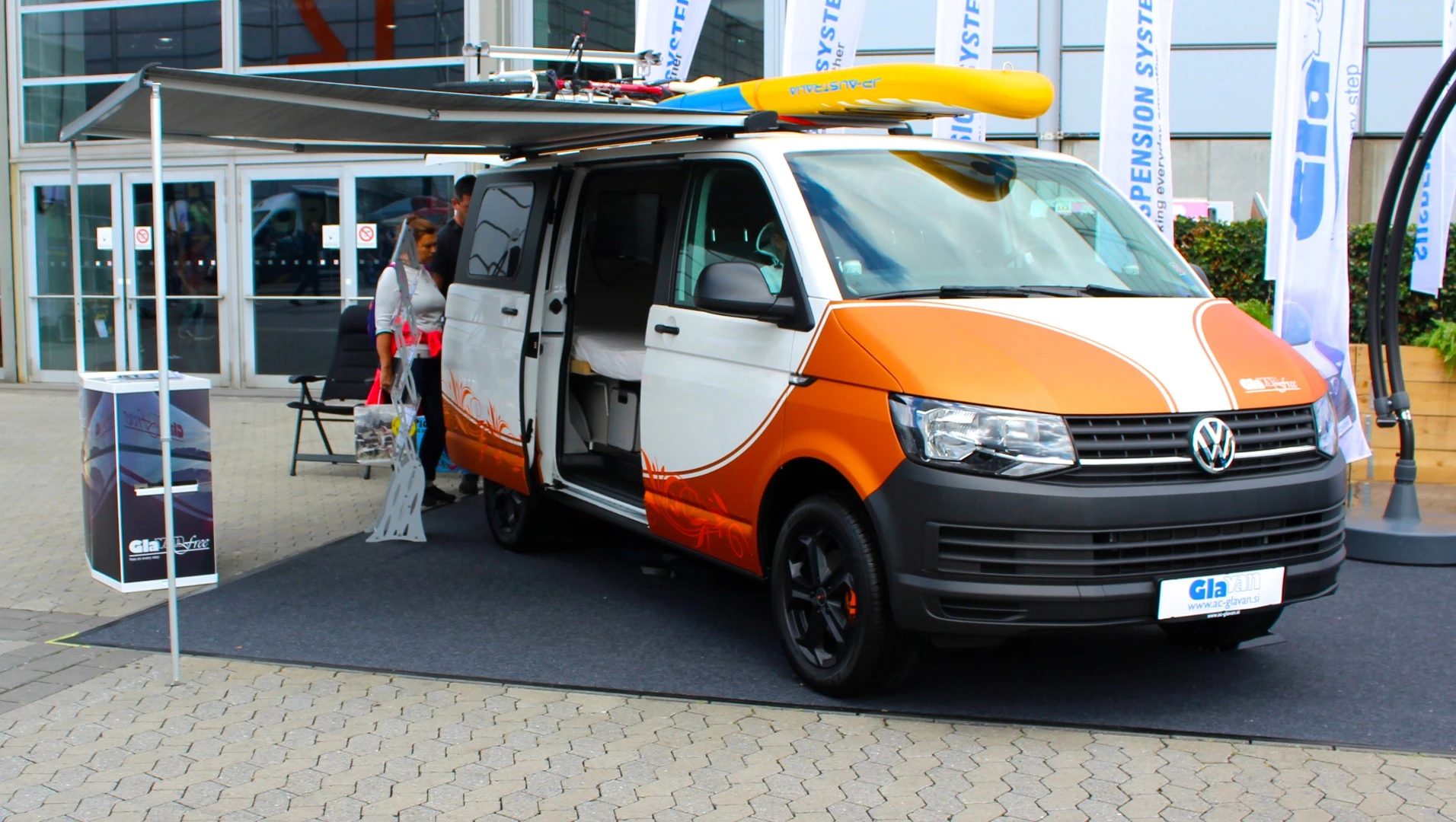 Glavan shows the Free camper van at the 2018 Düsseldorf Caravan Salon