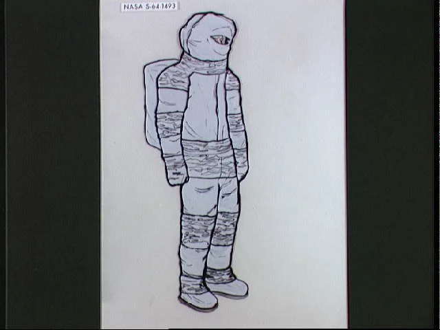 Early sketch of the micro-meteoroid protective garment
