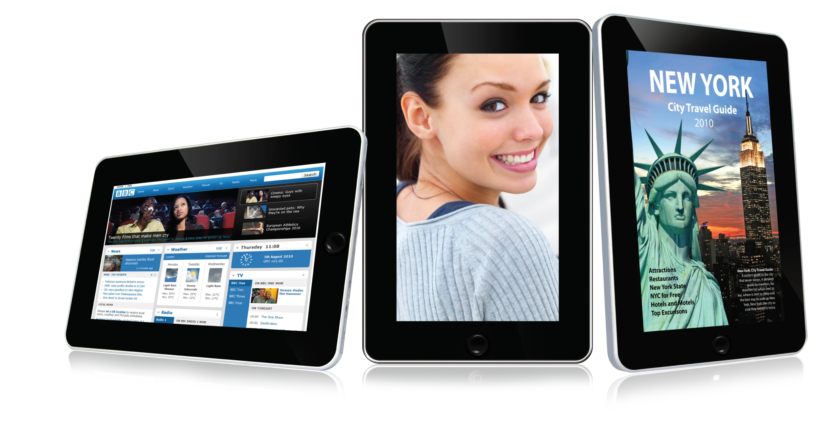 The Elonex eTouch 700ET tablet runs on Android 1.6