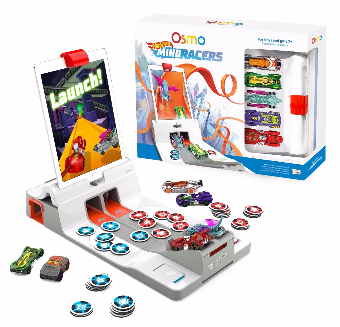 Hot Wheels MindRacer uses the Osmo system to scan the unique patterns on the cars and tokens through the iPad camera