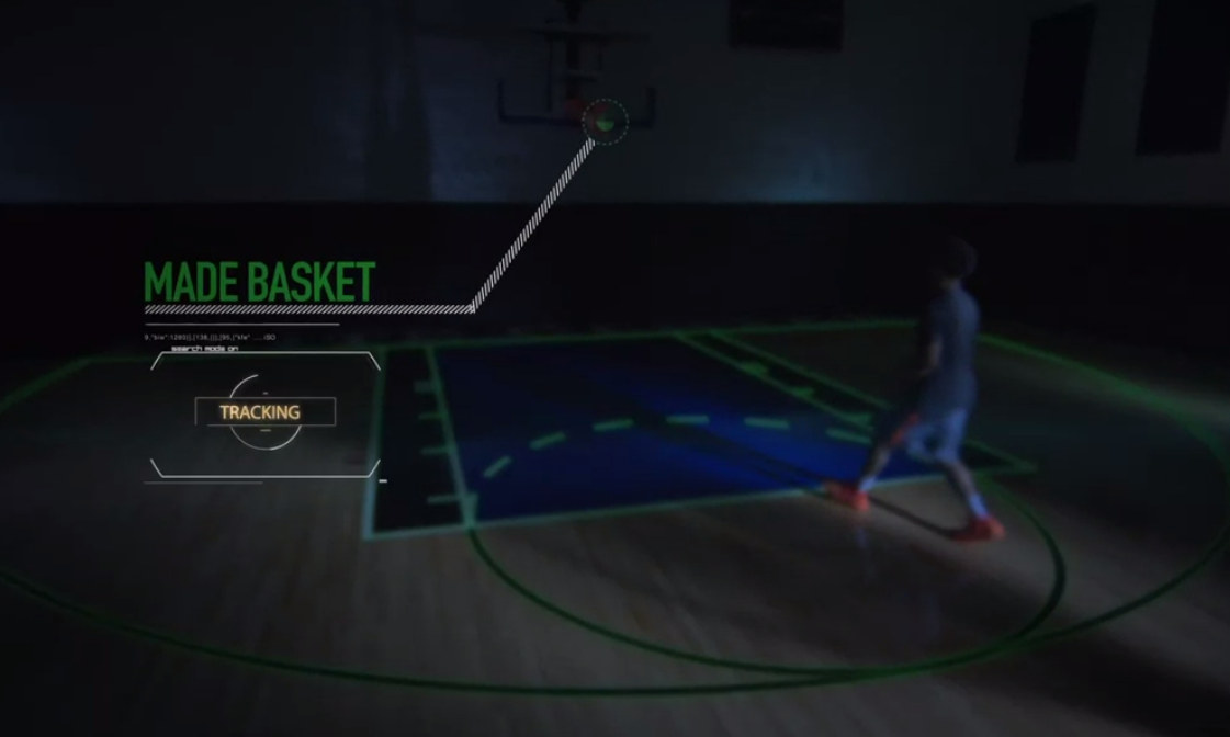 The app also provides a heat map to demonstrate which parts of the court had them running hot, and where their game may need a little work