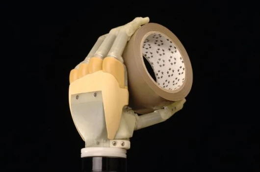 The iLimb hand, from Touch Bionics, demonstrating a wide power grip.