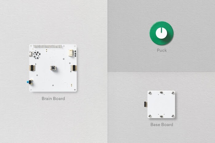The three main components of the Project Bloks system are the brain board, the base boards and pucks