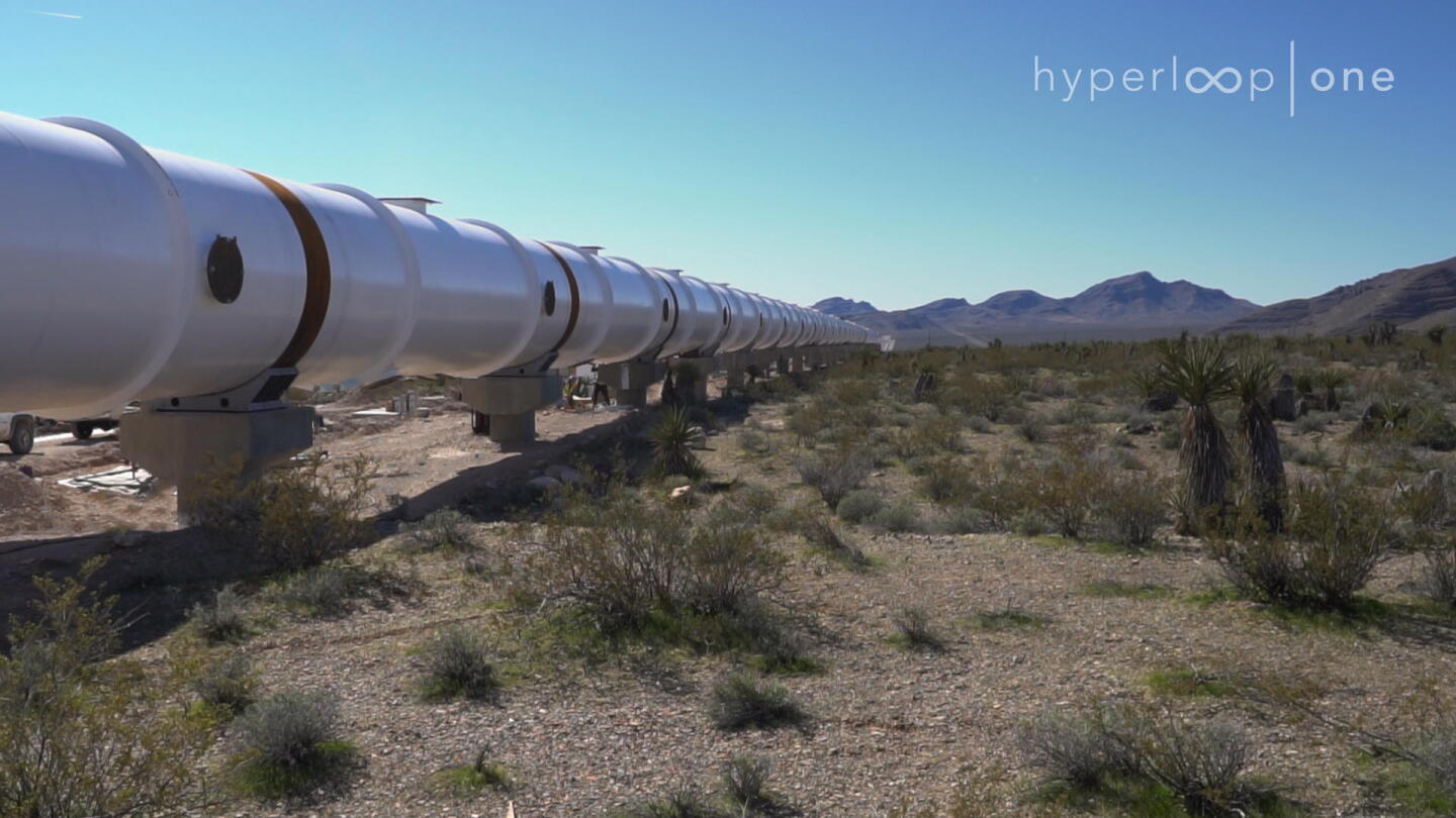 Hyperloop One shows off full-scale test track