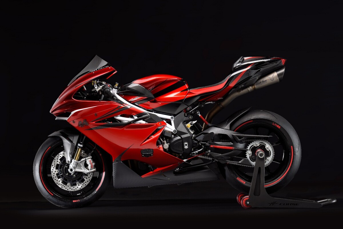 The MV Agusta F4 LH44 is based on the F4 RC race-spec superbike