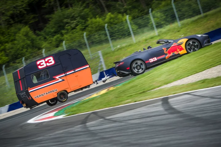 Verstappen takes a corner