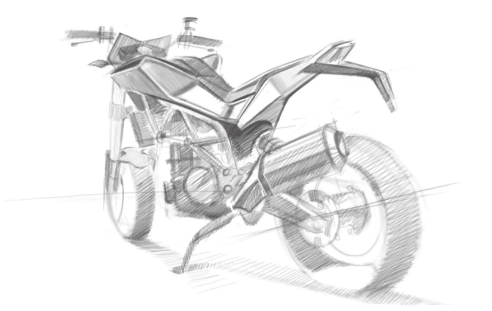 First sketches of new Husqvarna 900 streetbike