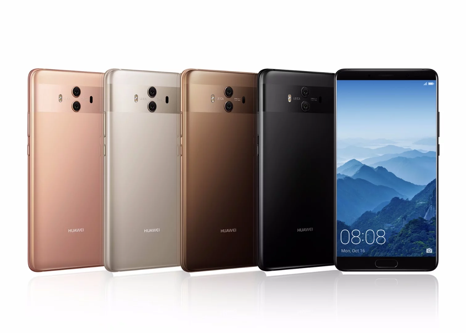 The slightly smaller Mate 10 keeps a fingerprint sensor on the front