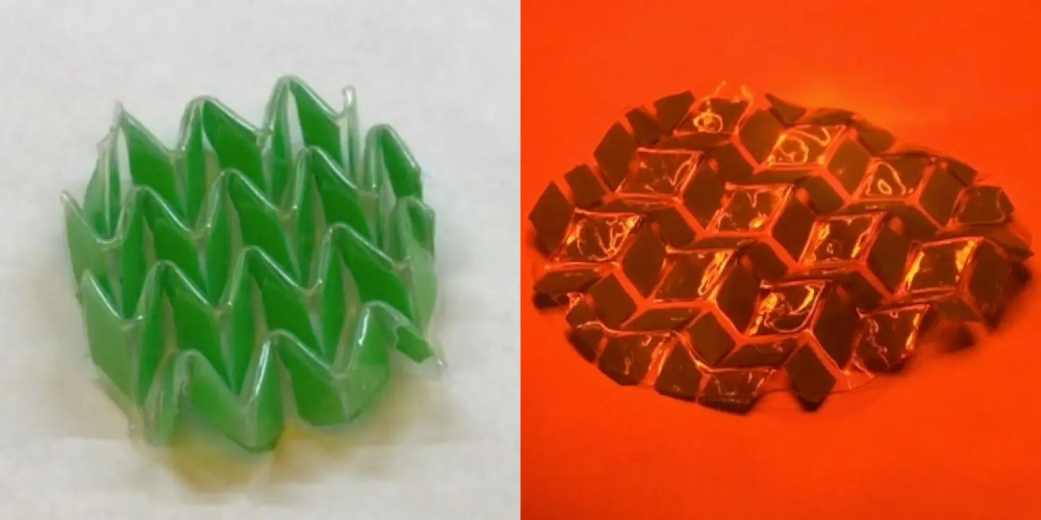 The new material transforms into complex, pre-programmed shapes