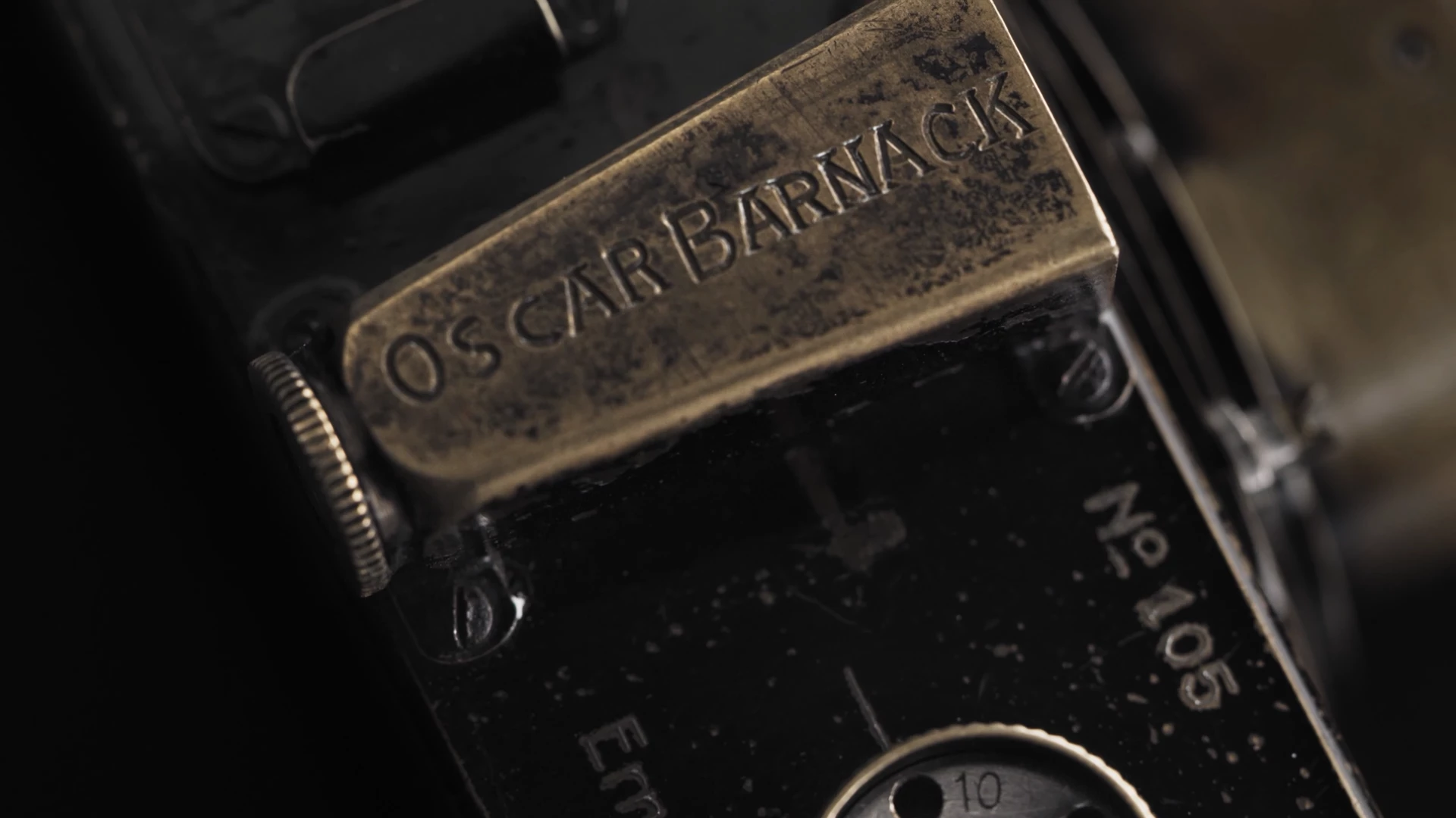 The stamp on the bottom of the camera left no-one in any doubt about the provenance of the camera - this was owned and used and loved by the man who designed it: Oscar Barnack