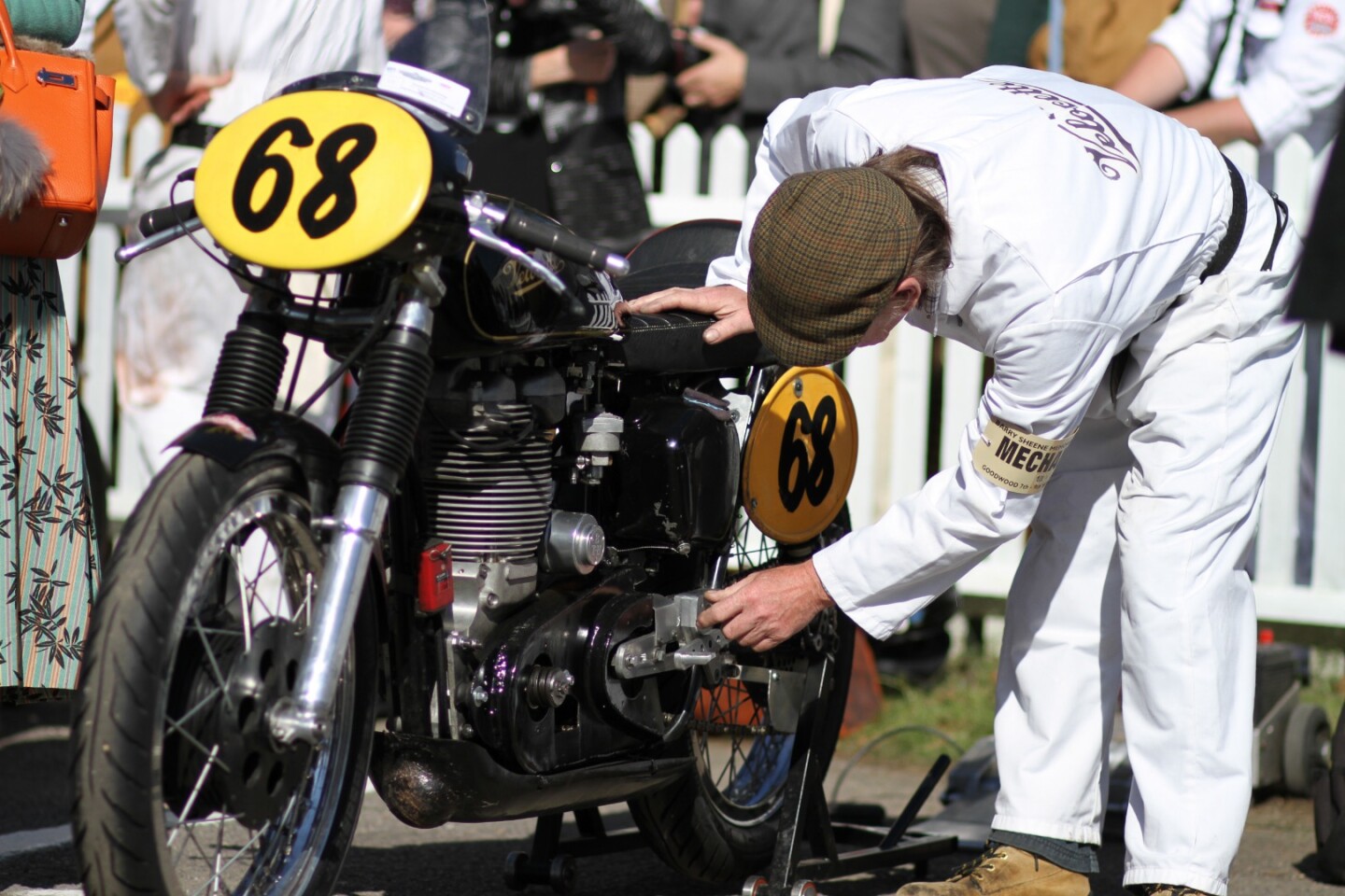 Motorcycles share the spotlight during the Goodwood Revival