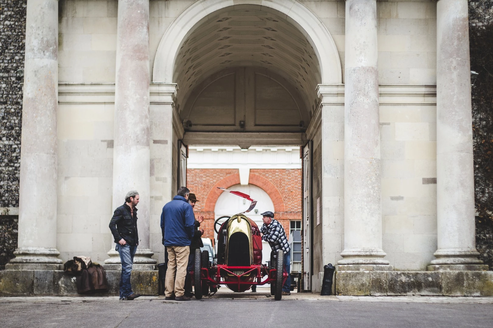 The “Beast of Turin” is an aptly-named four-cylinder 28.5 liter FIAT S76, the fastest (unofficially) car in the world in 1911 when it was recorded at 135 mph on public roads at Ostende in Belgium but was unable to complete a return run for the record. It had been anticipated as an entrant at the last Festival of Speed but just failed to complete an exhaustive ten year restoration in time. Here’s a lovely video of the first time the beast fired in over a century.
