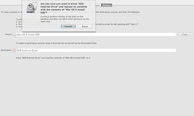 Making a Mountain Lion external install drive