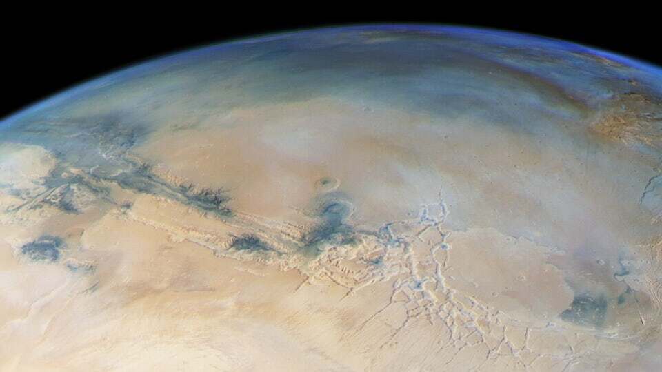 A huge liquid water lake has been found on Mars, stretching 20 km (12.4 mi) and buried beneath 1.5 km (0.9 mi) of ice at the Red Planet's south pole