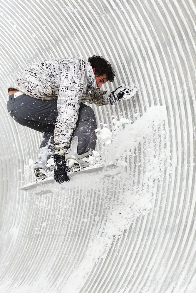The Snowtunnel - an indoor snowboarding experience.