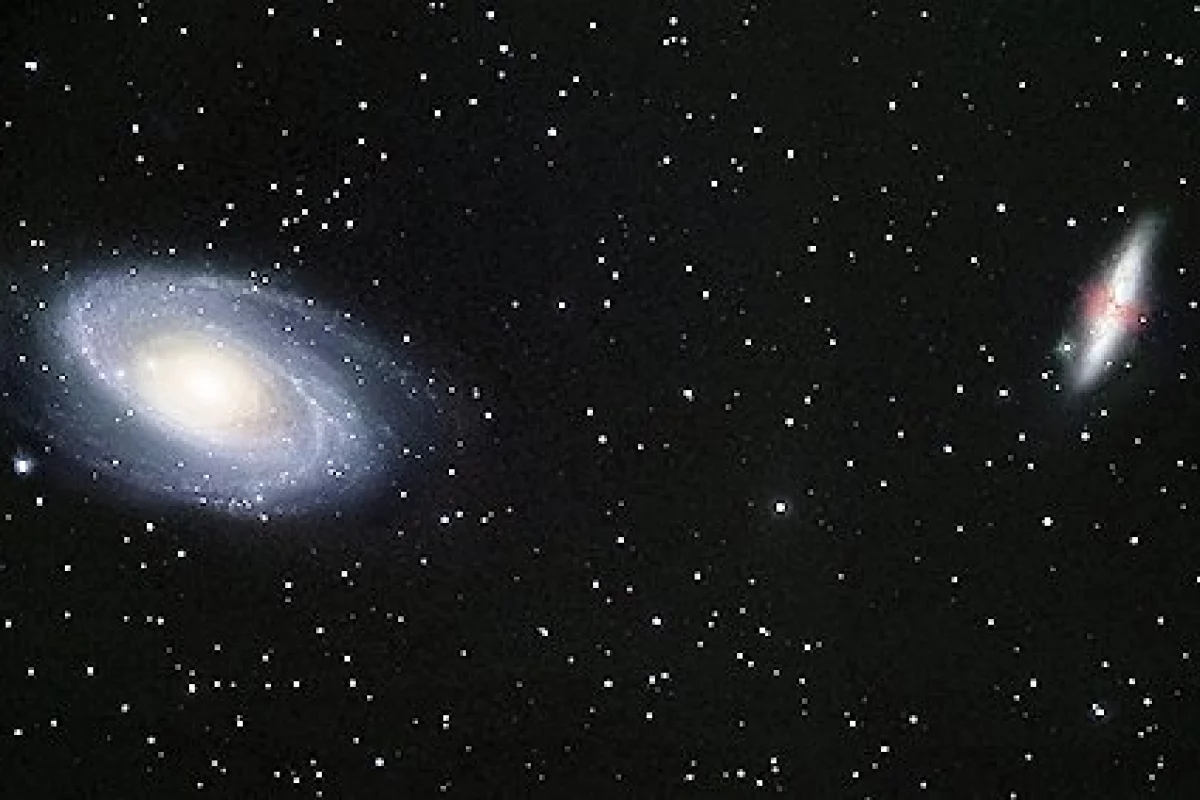 The galaxies M81 and M82 as photographed in a 12-inch telescope (Photo: NASA/Robert Gendler)