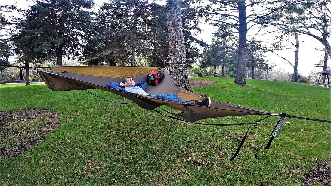 The Treble Hammock 2.0 is suitable for reclining and lying flat for sleeping