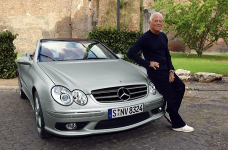 The CLK-Class Cabriolet and designer Giorgio Armani