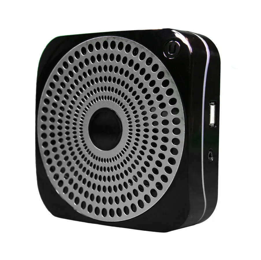 The metal grille to the front masks two small speakers