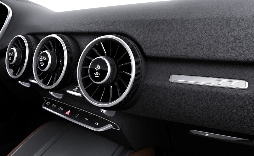 Audi has packed the air-con controls into the car's air vents