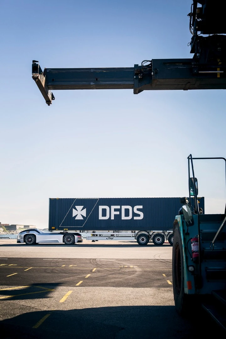 Volvo Trucks' Vera is set to go to work moving containers around a logistics center in Sweden