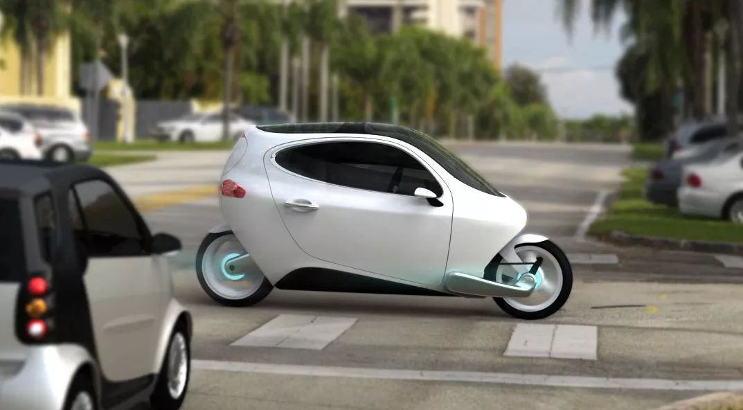 The C-1 is a proposed fully-electric and fully-enclosed self-balancing motorcycle
