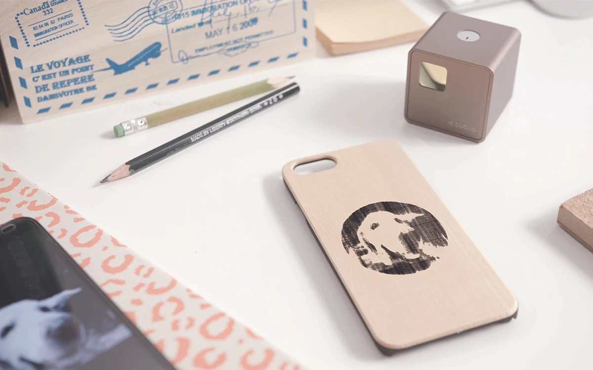 Designs can be created in the Cubiio app available for iOS and Android, or uploaded in either BMP or G-Code file formats