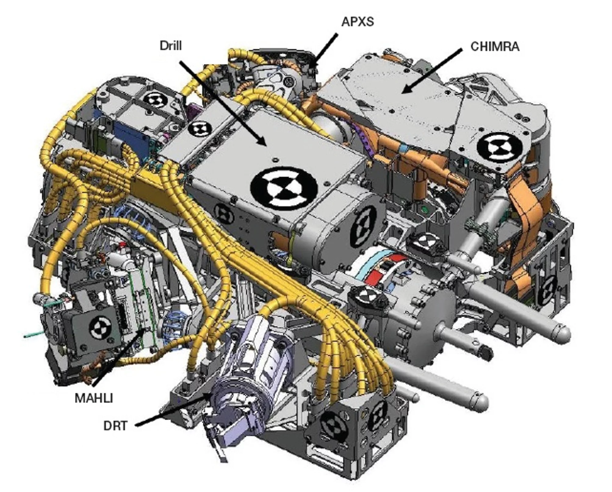 Details of Curiosity's "hand" (Image: NASA/JPL-Caltech)