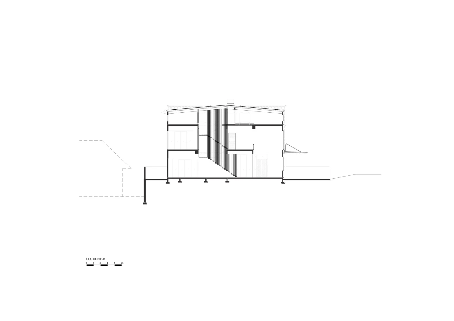 Architectural drawing of the Clay Roof House