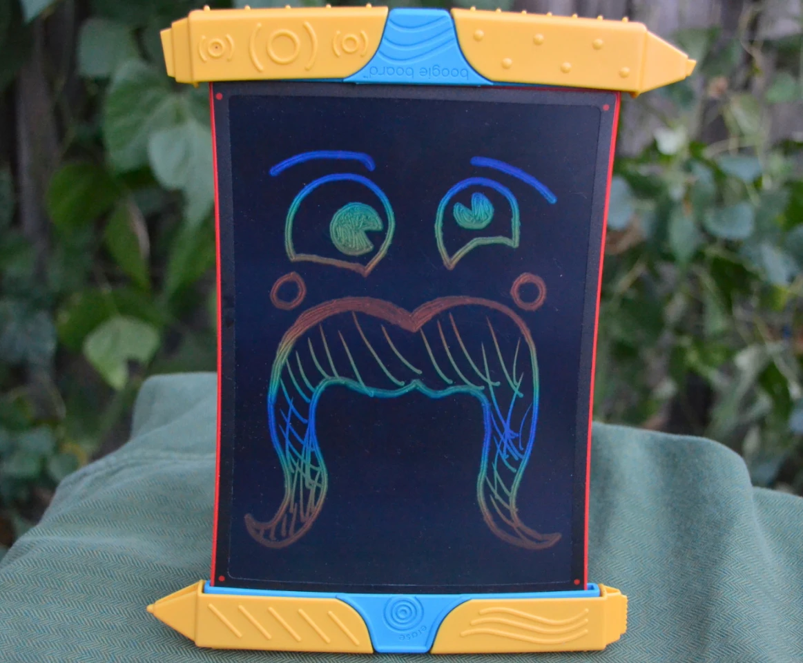 The Boogie Board Scribble n' Play comes with four attached styluses