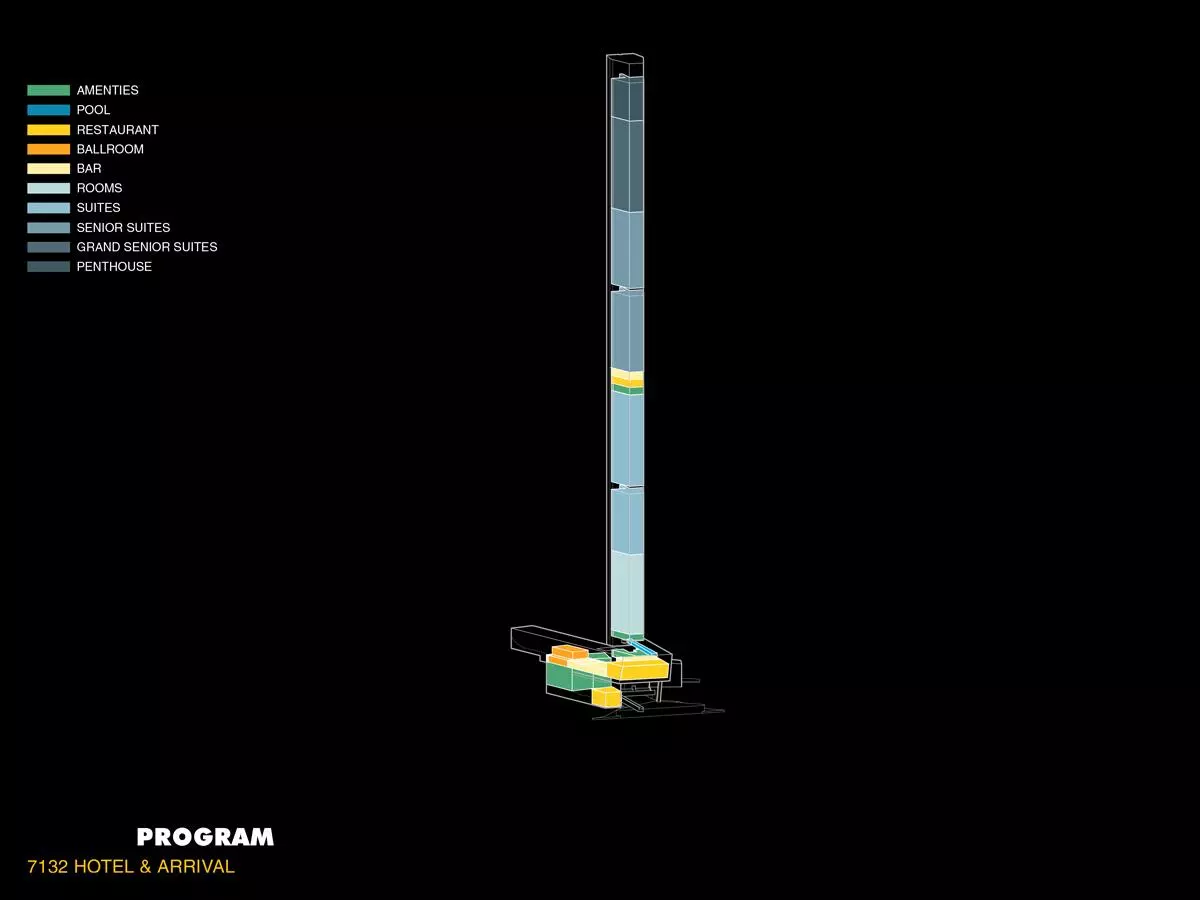 Architectural plan of the tower (Image: Morphosis)